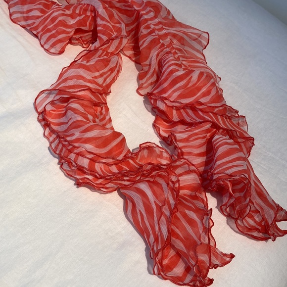 Fornash zebra boa scarf orange Oprah’s Fav - Picture 10 of 14